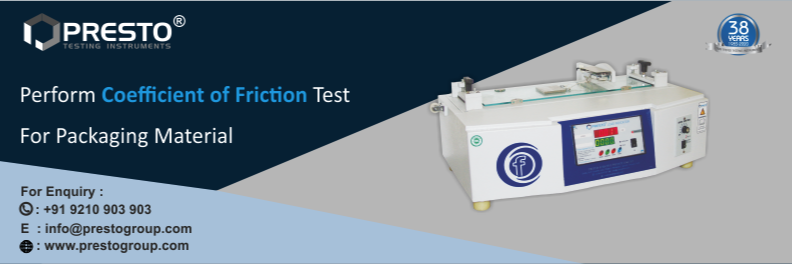 Perform Coefficient of Friction Test for Packaging Material